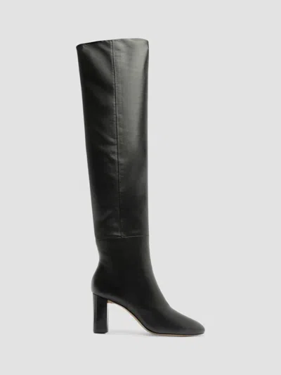 Alexandre Birman Anna Slouch 70mm Leather Boots In Black