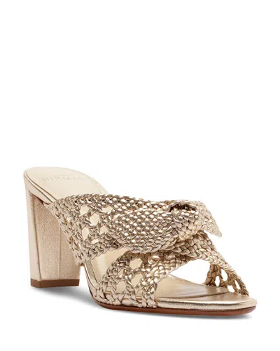 Alexandre Birman Women's Belinda Leather Slide Sandals In Gold