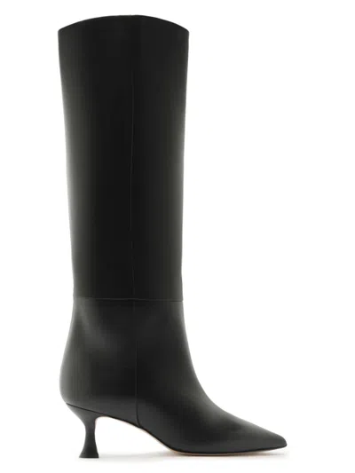 Alexandre Birman Women's Brena 60mm Leather Knee-high Boots In Black
