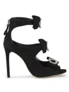Alexandre Birman Crystal-embellished Carly Heeled Sandals In Black