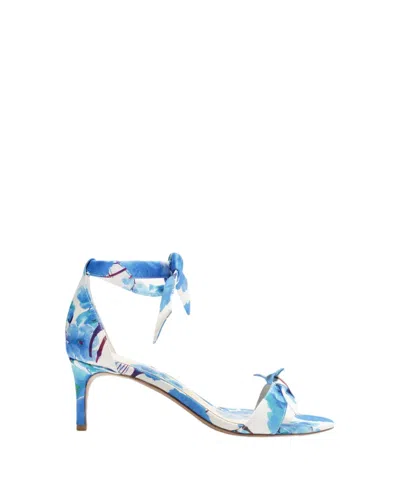 Alexandre Birman Women Clarita 60 Heeled Sandals In Blue/seta Floral In White
