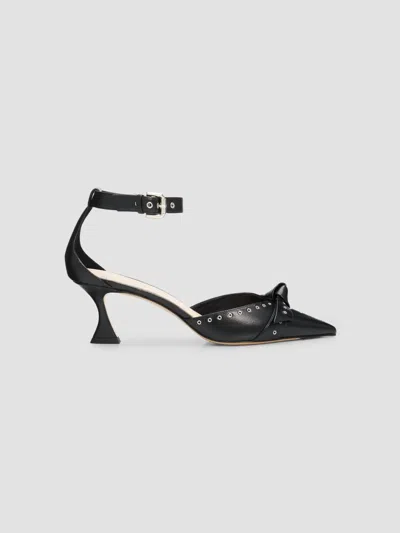 Alexandre Birman Women's Clarita 60mm Eyelet Leather Pumps In Black