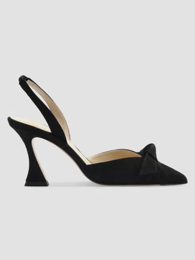 Alexandre Birman Women's Clarita 85mm Suede Slingback Pumps In Black