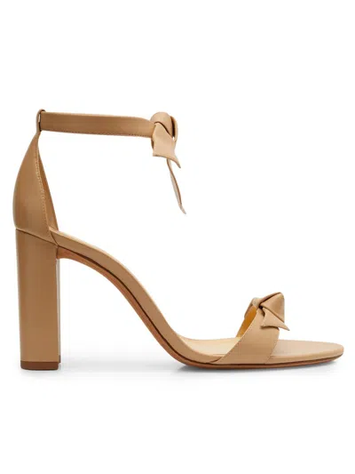 Alexandre Birman Women's Clarita 90mm Knotted Leather Sandals In Brown