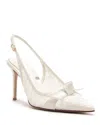 Alexandre Birman Classic Clarita Lace Slingback Pumps In Neutral