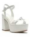 Alexandre Birman Clarita Flare Platform Bridal Sandals In White