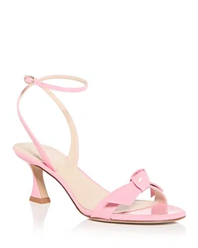 Alexandre Birman Women's Clarita Bell 60mm Patent Leather Sandals In Taffy