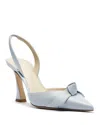 Alexandre Birman Clarita Bell Slingback Leather Sandals In Serene Blue