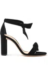 Alexandre Birman Women's Clarita Suede Block Sandal In Black In Black