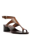 Alexandre Birman Eliah Block 45 Mm Leather Block-heel Sandals In Brown
