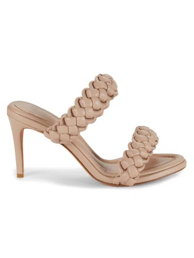 Alexandre Birman Women's Francis Braided Leather Heel Sandals In Beige