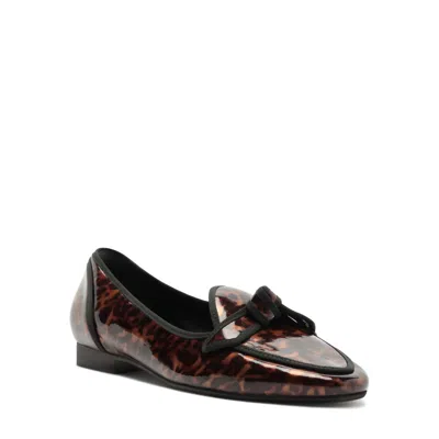 Alexandre Birman Women's Grosgrain Tortoise Loafer In Nut In Black