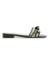 Alexandre Birman X Agua By Agua Bendita Grosgrain Raffia Sport Sandals In Black