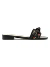 Alexandre Birman X Agua By Agua Bendita Grosgrain Raffia Sport Sandals In Black