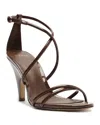 Alexandre Birman Lory 85 Patent Leather Sandals In Brown