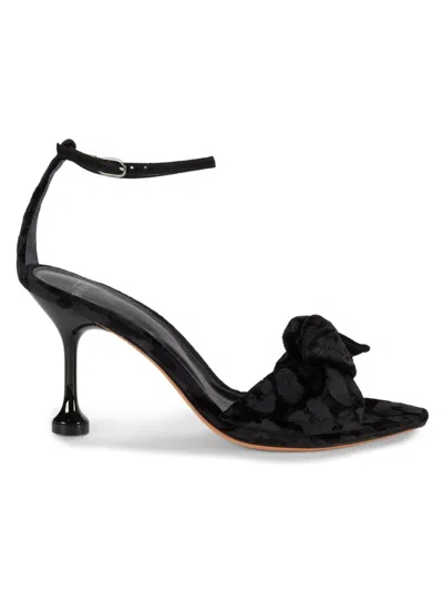 Alexandre Birman Women's Louise Animal Print Stiletto Sandals In Black