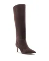 Alexandre Birman Malva Pointed Toe Knee High Boot In Brown