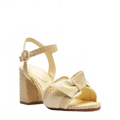 Alexandre Birman Women's Maxi Clarita Padded Rafia 75 Sandals In Creamy In Yellow
