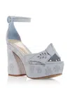 Alexandre Birman Women's Maxi Clarita Platform Sandals In Serene Blue