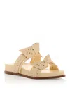 Alexandre Birman Maxi Clarita Embroidery Sandals Creamy In Creamy