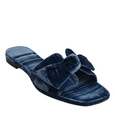 Alexandre Birman Women's Maxi Clarita Velvet Sandals In Blue