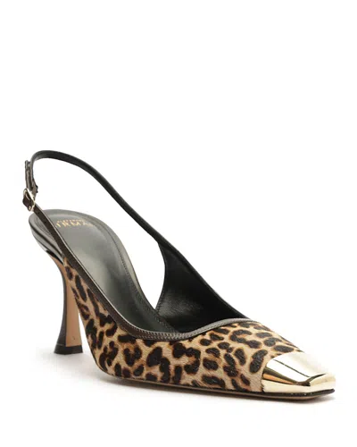 Alexandre Birman Women's Olivia 85 Snip Toe Black High Heel Slingback Pumps In Light Beige