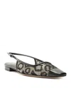 Alexandre Birman Olivia Cap Toe Lace Slingback Flat