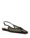 Alexandre Birman Olivia Net Mesh Slingback Ballerina Flats In Black