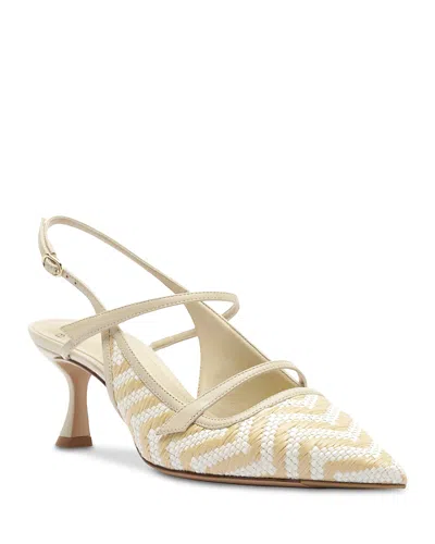 Alexandre Birman Women's Raffia Slingback Pumps In Neutral