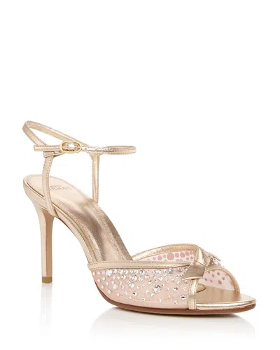 Alexandre Birman 85mm Clarita Embellished Mesh And Metallic Leather Sandals In Multi