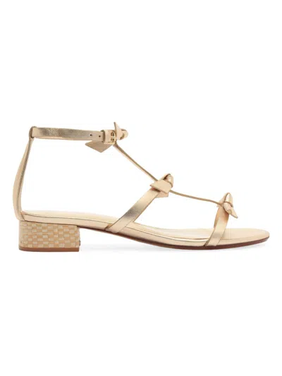 Alexandre Birman Women's Slim Lolita 30mm Leather Sandals In Gold
