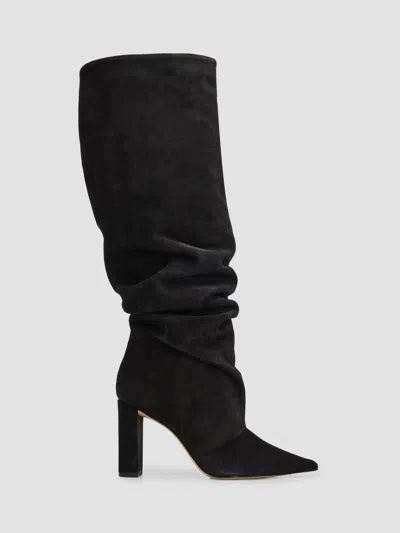 Alexandre Birman Women's Thay Slouch 90mm Suede Boots In Black