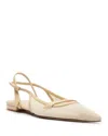 Alexandre Birman Tita Pointed Toe Slingback In Creamy
