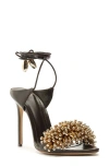Alexandre Birman 100mm Zaya Sandals In Dark Brown