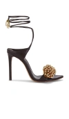 Alexandre Birman 100mm Zaya Sandals In Chocolate