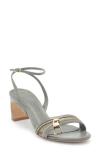 Alexandre Birman Zipper Ankle Strap Sandal In Gray