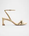 ALEXANDRE BIRMAN ZOE LEATHER ZIPPER ANKLE-STRAP SANDALS