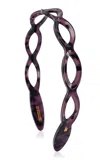 Alexandre De Paris Acetate Headband In Purple