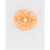 Alexandre De Paris Boheme Camelia Acetate Hair Barette In Orange