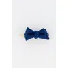 Alexandre De Paris Bow Silk Side Barette In Blue