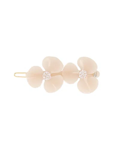 Alexandre De Paris Camelia Flower Acetate Side Barette In Pink