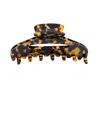 Alexandre De Paris Clemenceau Large Acetate Hair Clip In Brown