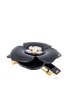 Alexandre De Paris Crystal Flower Barrette In Black