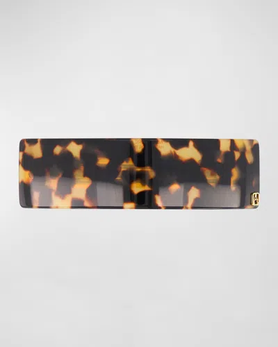 Alexandre De Paris Curved Tortoise French Barrette In Tortoise