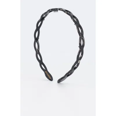 Alexandre De Paris Gaite Cutout Ultracomfort Acetate Headband In Black