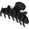 Alexandre De Paris Faux Pearl Claw Clip In Black