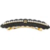 Alexandre De Paris Faux Pearl Embellished Barrette In Black