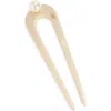 Alexandre De Paris Faux Pearl Embellished French Hair Pin In Gold