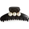 Alexandre De Paris Faux Pearl Hair Clip