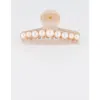 Alexandre De Paris Goncourt Aceate And Pearls Hair Clip In Gold